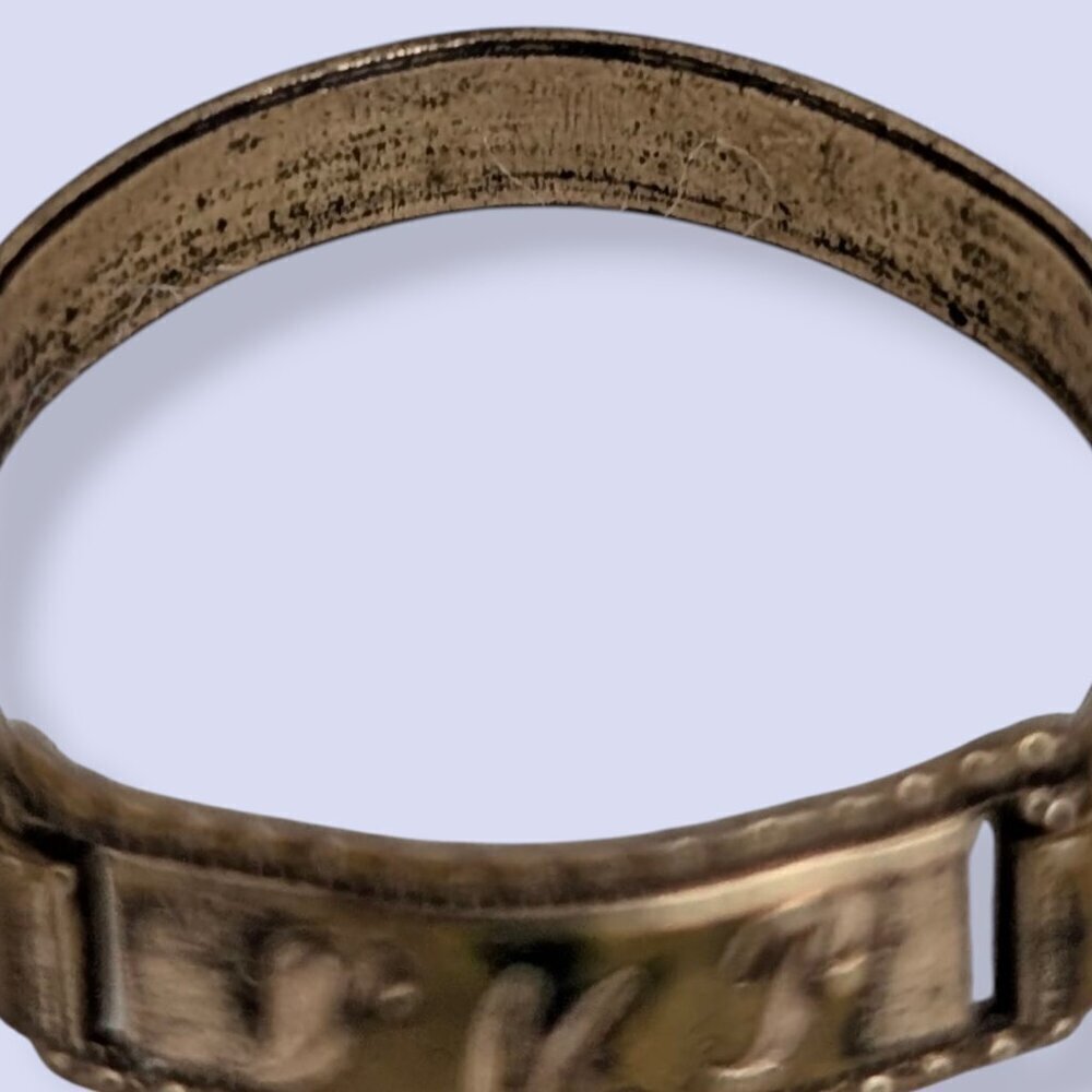 Antique Etched Plate Ring - Picture 6 of 8